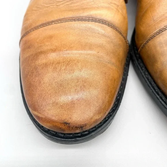 Allen Edmonds Mens 11.5D Lexington Cap Toe Derby Walnut Leather‎ Oxfords Shoes